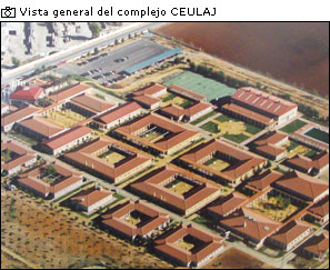 Vista  general del complejo CEULAJ. Se pueden observar los 16 edificios a los  que se les dió cobertura WiFi